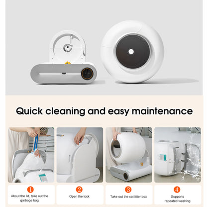 Revolutionary Self-Cleaning Litter Box with App Control & Safety Features - Smart Automatic Cat Litter Box with Liner