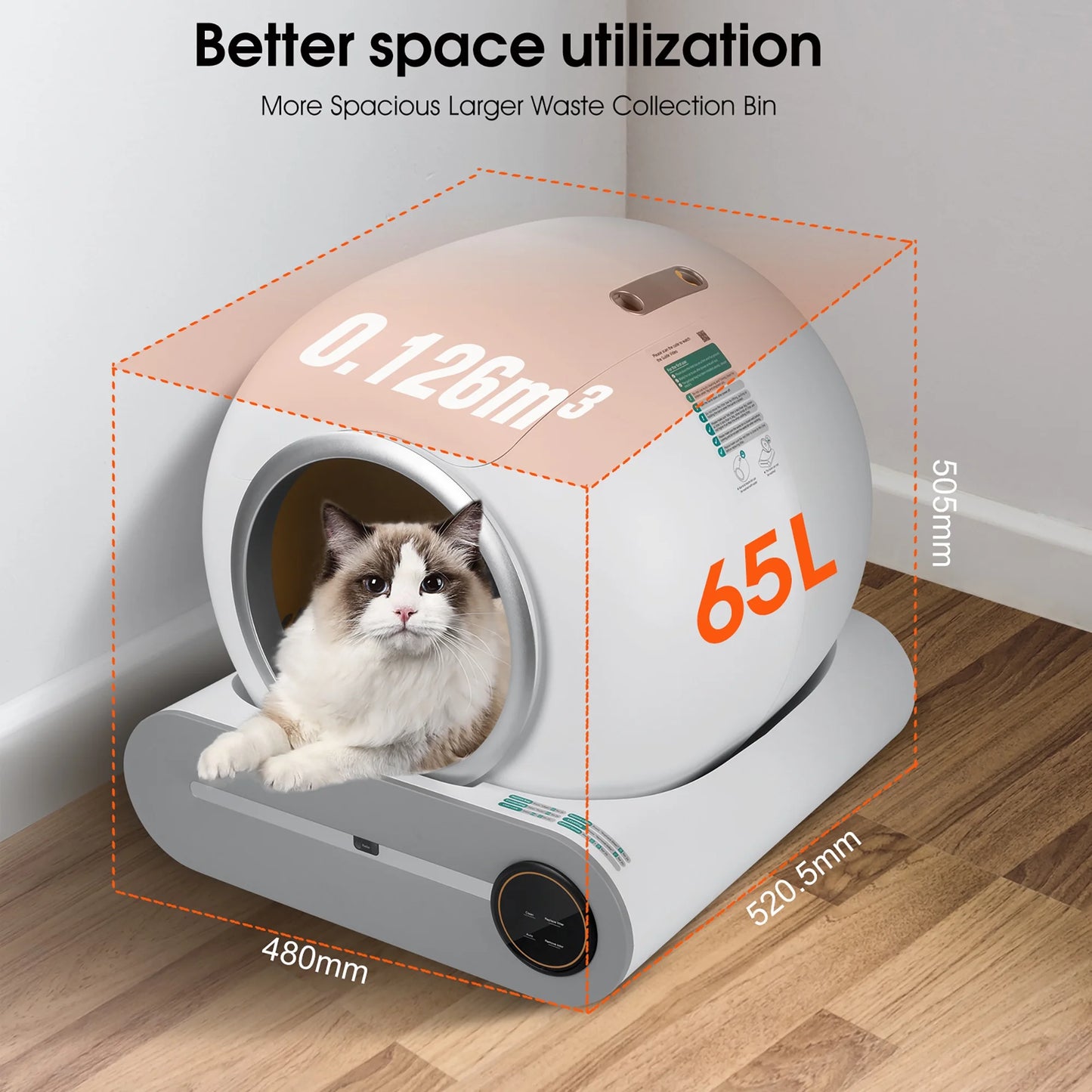 Revolutionary Self-Cleaning Litter Box with App Control & Safety Features - Smart Automatic Cat Litter Box with Liner
