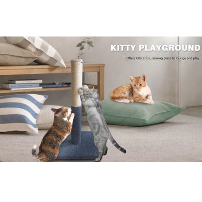 Deluxe 20" Cat Scratching Post with Sisal Toy Board - Perfect for Indoor Cats!