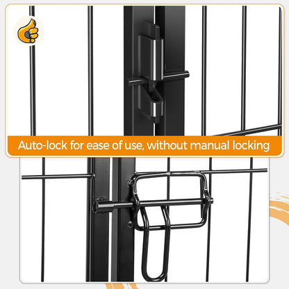 Ultimate 8-Panel Dog Playpen - 40" High Portable Fence with Gate for Medium/Large Breeds - Perfect for Indoor & Outdoor Use!