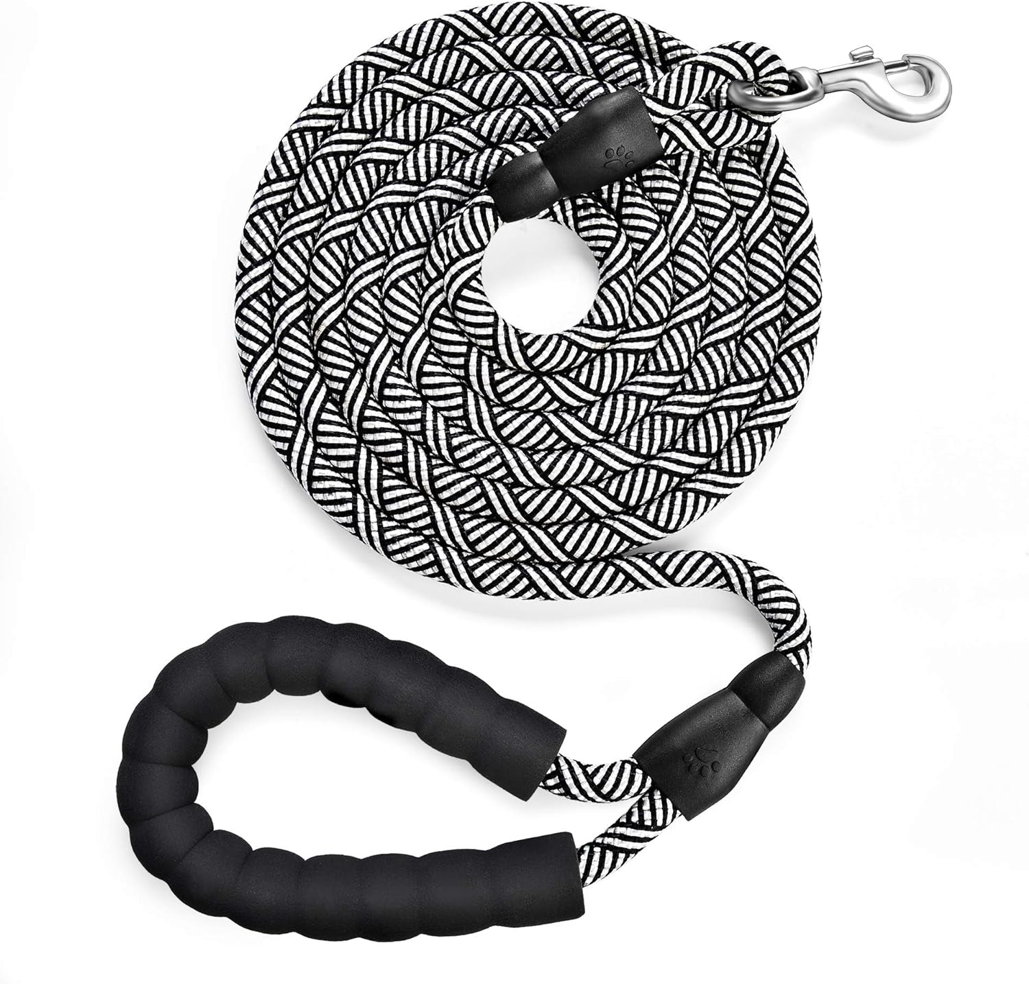 Ultimate 10 FT Heavy Duty Dog Leash with Padded Handle - Reflective Design for Medium & Large Dogs - Stylish Black