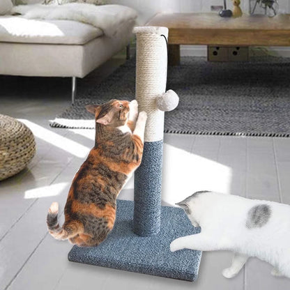 Deluxe 20" Cat Scratching Post with Sisal Toy Board - Perfect for Indoor Cats!
