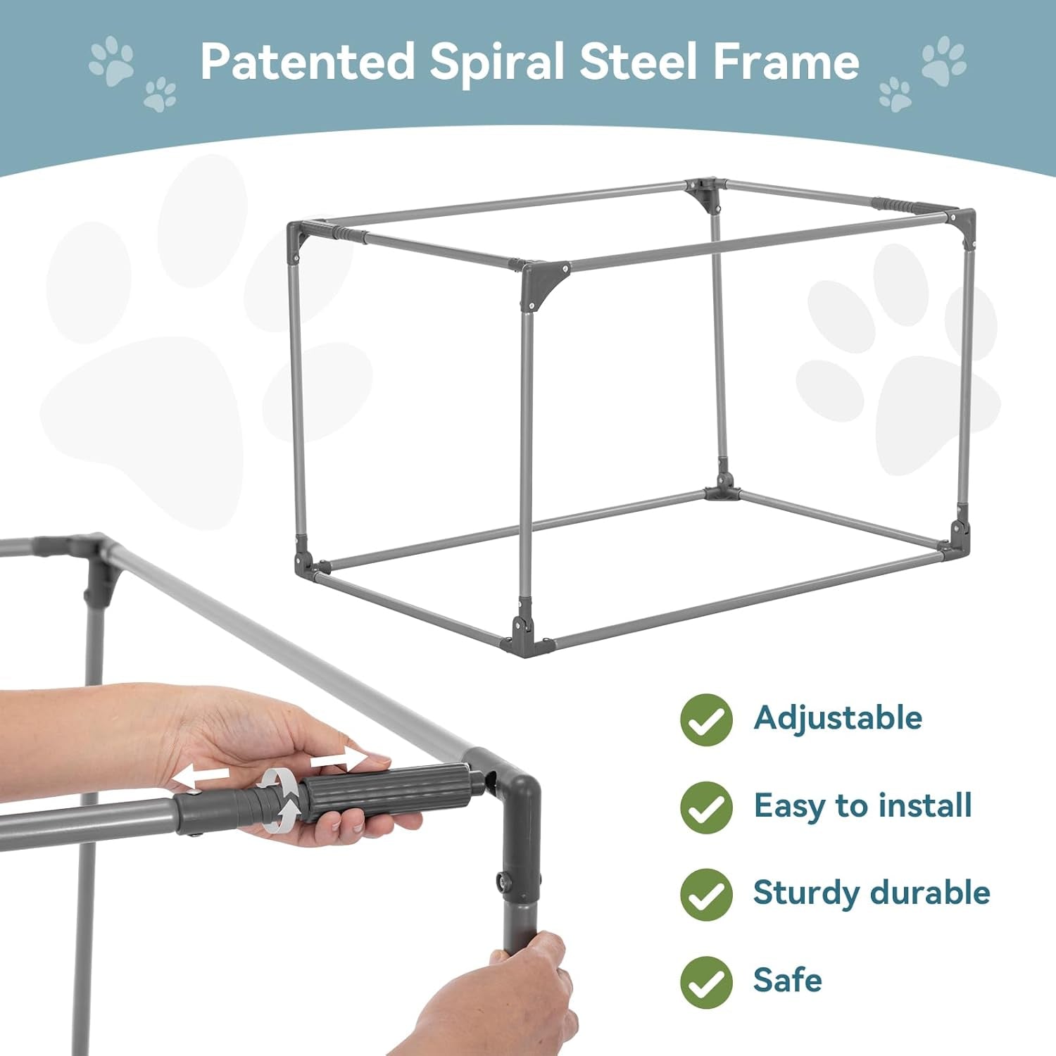 Ultimate Portable Dog Crate for Small Dogs - 24" Soft Travel Kennel with Lockable Zippers, Thick Mat, and Adjustable Steel Frame - Perfect for Indoor & Outdoor Use!
