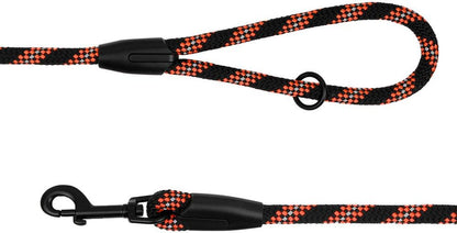 Rope Dog Leash 6Ft Mountain Climbing Training Slip Show Lead Braided Reflective Leashes for Small Medium Large Dogs (L/XL Standard Dog Leash, Orange)