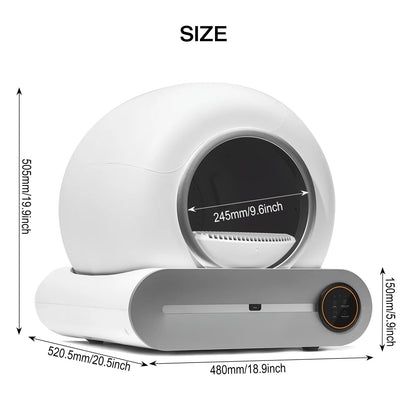 Revolutionary Self-Cleaning Litter Box with App Control & Safety Features - Smart Automatic Cat Litter Box with Liner