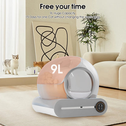 Revolutionary Self-Cleaning Litter Box with App Control & Safety Features - Smart Automatic Cat Litter Box with Liner